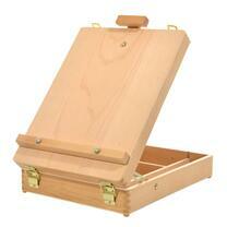 Без бренда «Коробка 6 шт.: Мольберт Две картинки этюдный ящик, настольный, хлопушка 55 см» в Кемерово