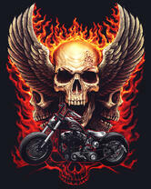 Без бренда «Коробка 20 шт: Пылающий череп с крыльями» в Кемерово