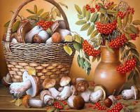 Без бренда «Коробка 20 шт: Корзина с грибами и рябиной» в Кемерово