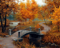 Без бренда «Коробка 20 шт: Осенний парк с мостом» в Кемерово