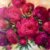 Без бренда «Бордовые пионы (20шт)» в Кемерово