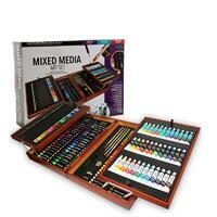 Без бренда «Оптовая коробка 5 шт.: Художественный набор (174 предмета) в деревянном чемоданчике» в Кемерово