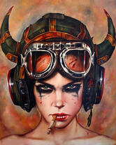 Без бренда «Девушка в шлеме с сигаретой» в Кемерово