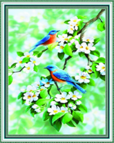 Без бренда «Две птички на цветущей яблоне» в Кемерово в интернет-магазине  Без бренда «Две птички на цветущей яблоне» в Кемерово