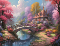 Каменный домик в сказочном месте