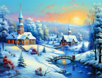 Сказочный зимний пейзаж