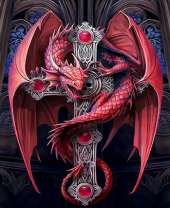 Красный дракон охраняет крест