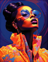 Без бренда «Темнокожая девушка в ярком плаще» в Кемерово в интернет-магазине  Без бренда «Темнокожая девушка в ярком плаще» в Кемерово