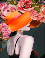 Без бренда «Дама в яркой шляпе и розы» в Кемерово в интернет-магазине  Без бренда «Дама в яркой шляпе и розы» в Кемерово