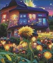 Без бренда «Сказочный домик и поле подсолнухов» в Кемерово в интернет-магазине  Без бренда «Сказочный домик и поле подсолнухов» в Кемерово