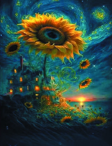 Без бренда «Фэнтези сюжет с подсолнухом» в Кемерово в интернет-магазине  Без бренда «Фэнтези сюжет с подсолнухом» в Кемерово