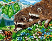 Без бренда «Еноты и бабочка на цветочной поляне» в Кемерово