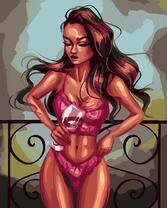 Без бренда «Девушка в нижнем белье с бокалом вина» в Кемерово